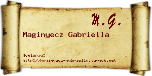 Maginyecz Gabriella névjegykártya
